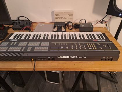 Siel-DK80 polysynth with accessories